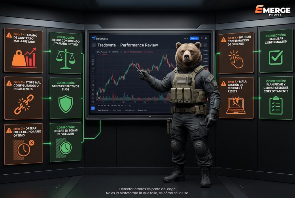 Errores frecuentes en Tradovate que afectan el rendimiento del trader
