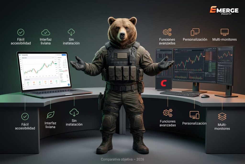 Tradovate Web vs Desktop: Diferencias Reales y Cuál Elegir en 2026