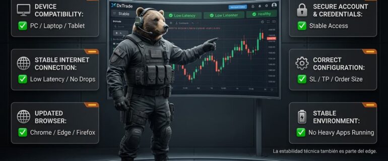 Requisitos técnicos para operar sin problemas en DxTrade Requisitos técnicos para operar sin problemas en DxTrade