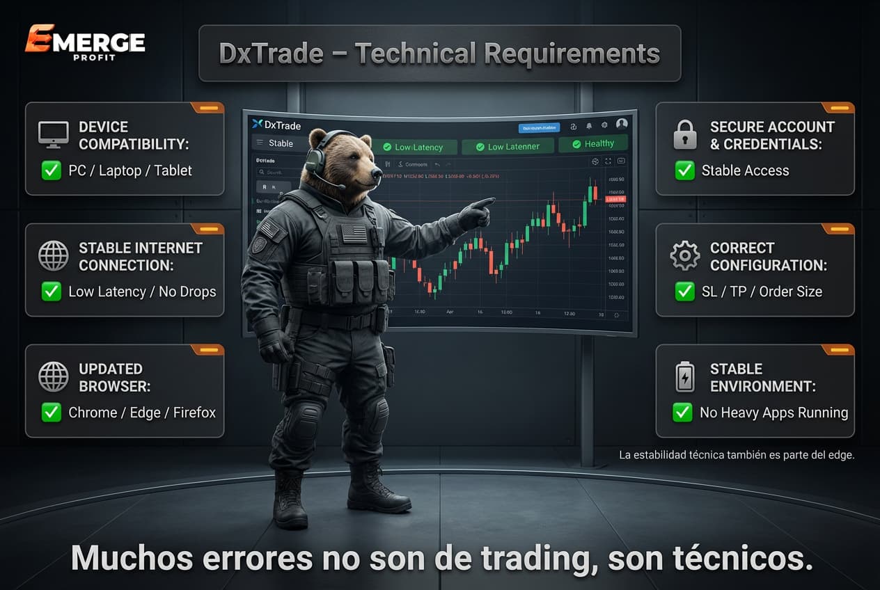 Technical requirements for smooth operation on DxTrade