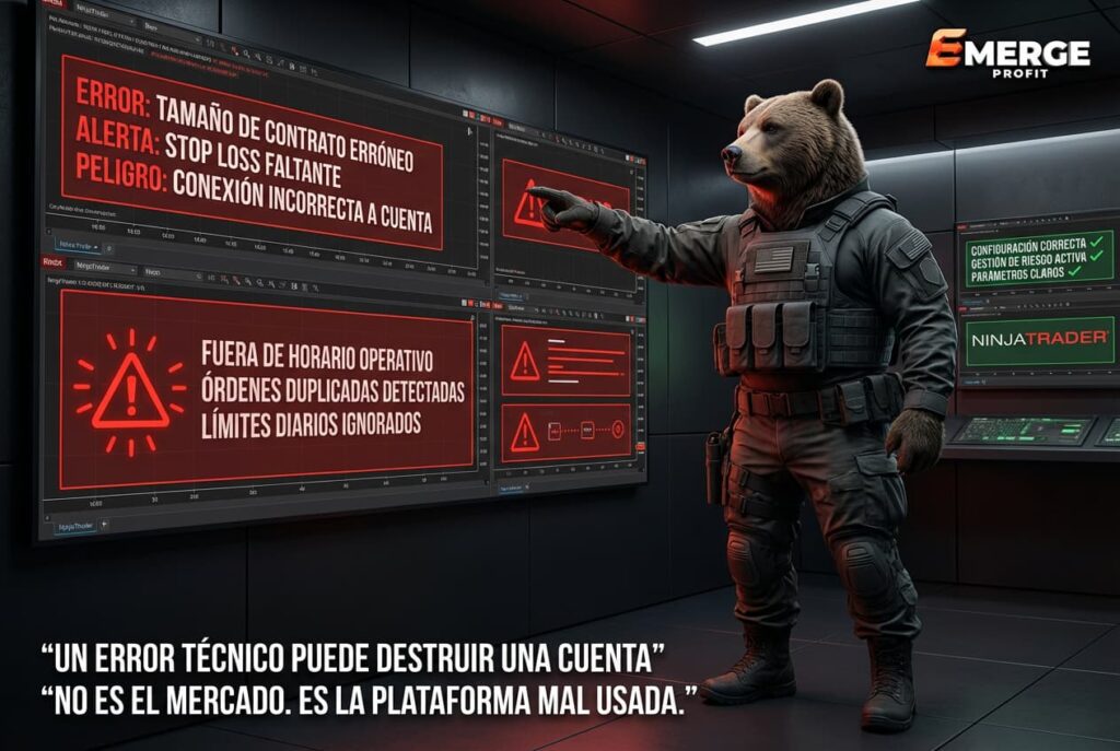 Errores Frecuentes en NinjaTrader que Pueden Costarte una Cuenta