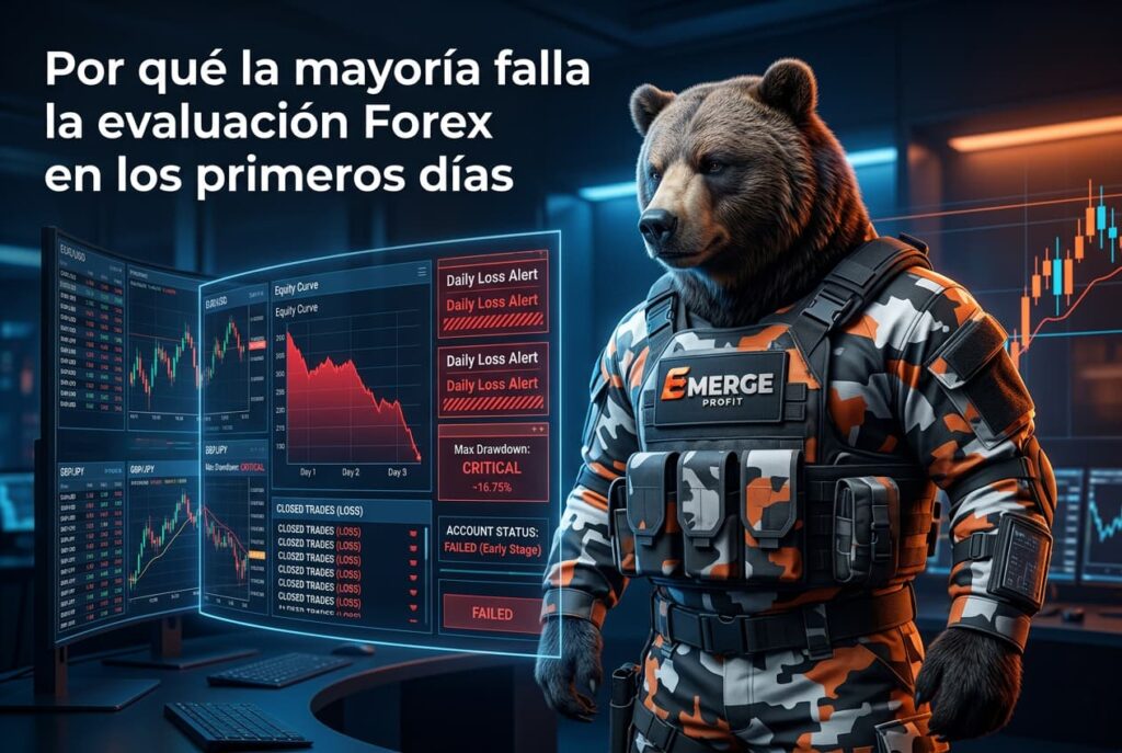 Por qué la mayoría falla la evaluación Forex en los primeros días