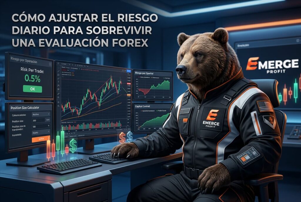 Cómo ajustar el riesgo diario para sobrevivir una evaluación Forex