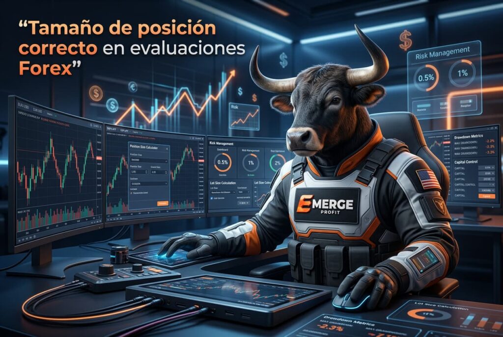 Tamaño de posición correcto en evaluaciones Forex